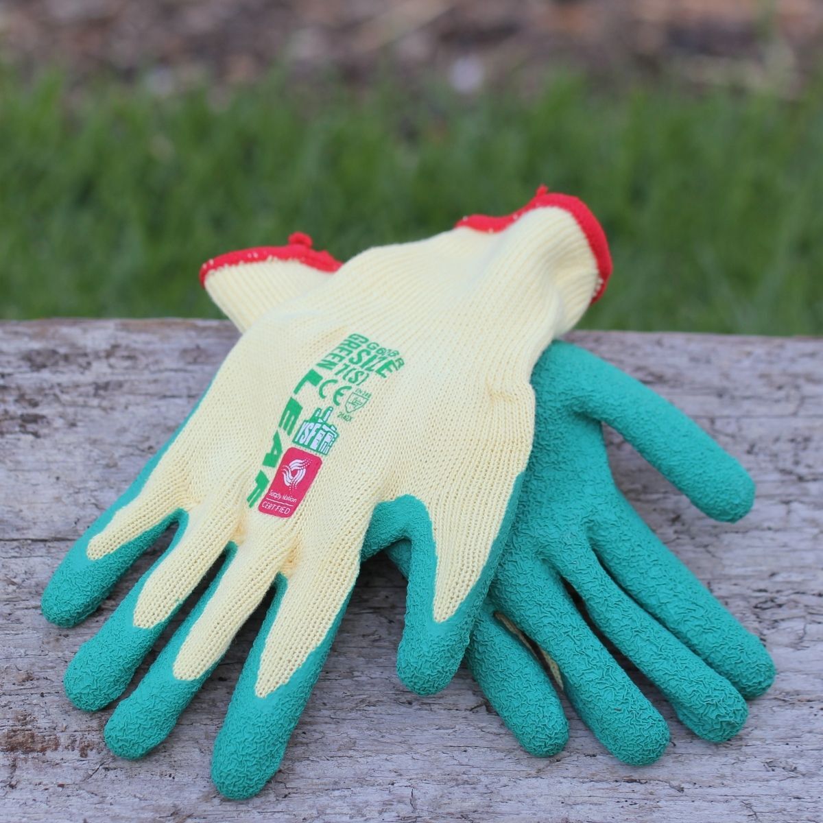 Green Leaf Latex Garden Gloves | The Seed Collection