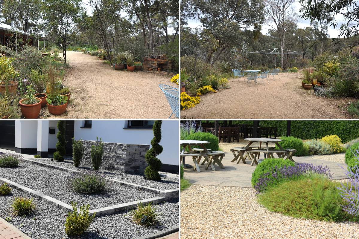 Gravel and sand lawns