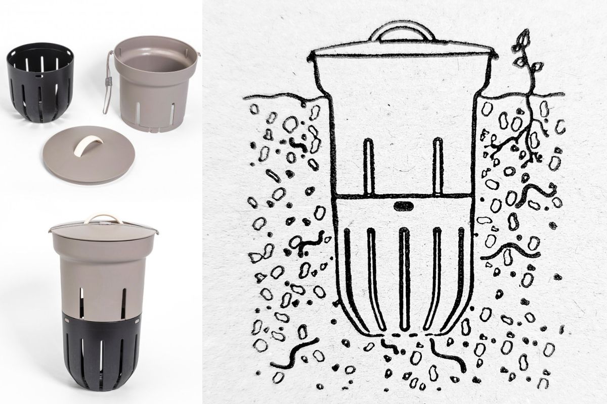 In gorund composter diagram