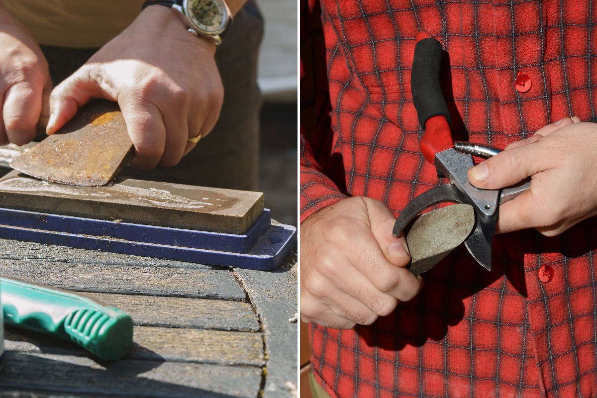 Sharpening garden tools