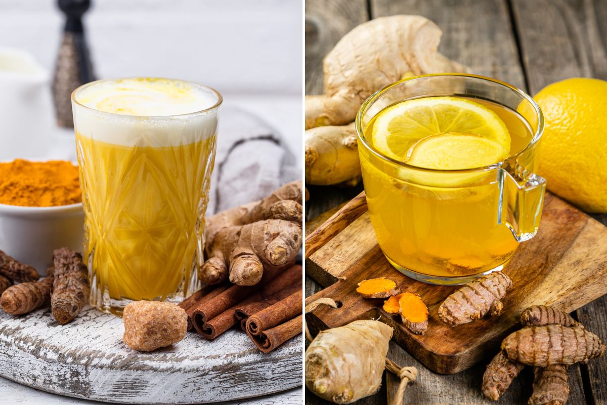 Golden milk and turmeric tea